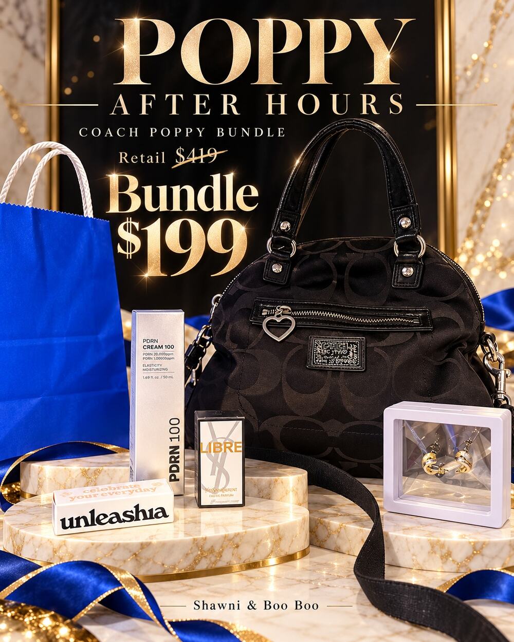 The Coach Poppy After Hours Bundle Retail $419+